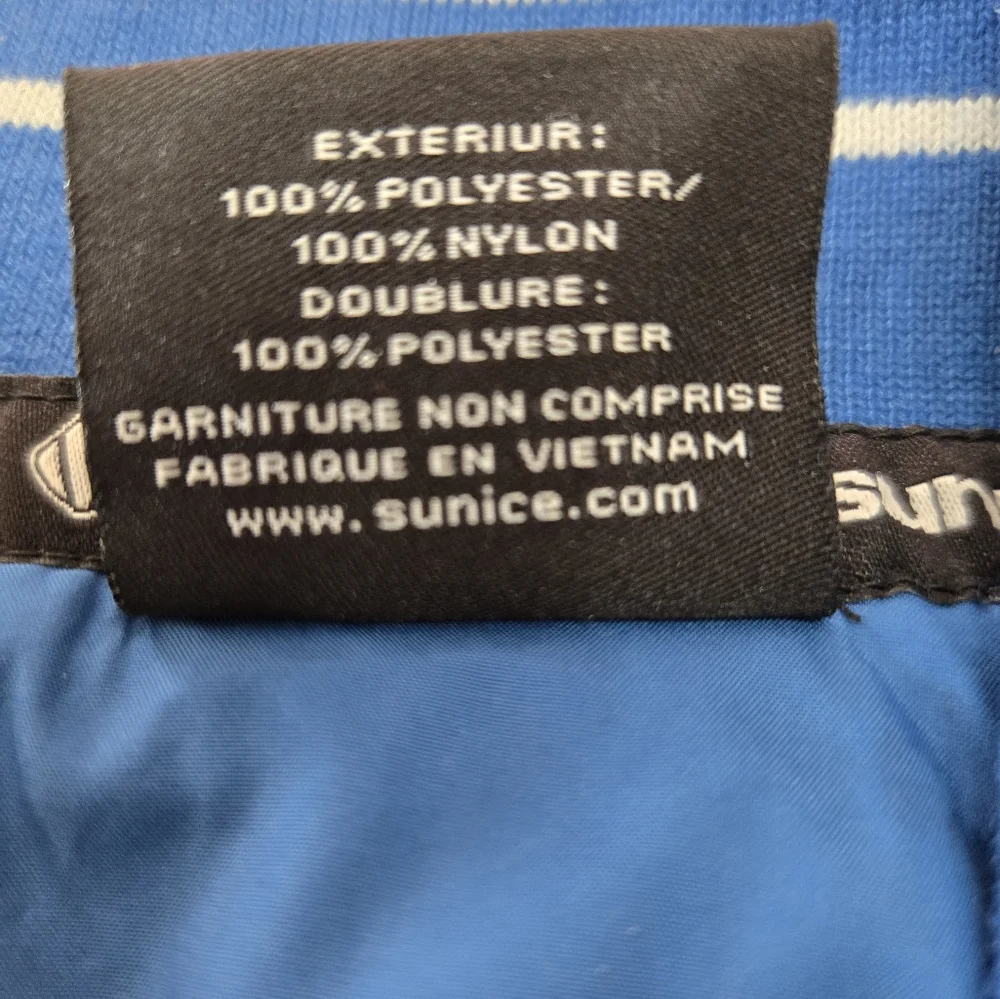 Sunice Shorter Sleeves Quarter Zip Golf Outdoors Blue Jacket  Size L